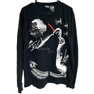 Star Wars Darth Vader Black Long Sleeve Sweater/Pullover Men's Grunge Size XL